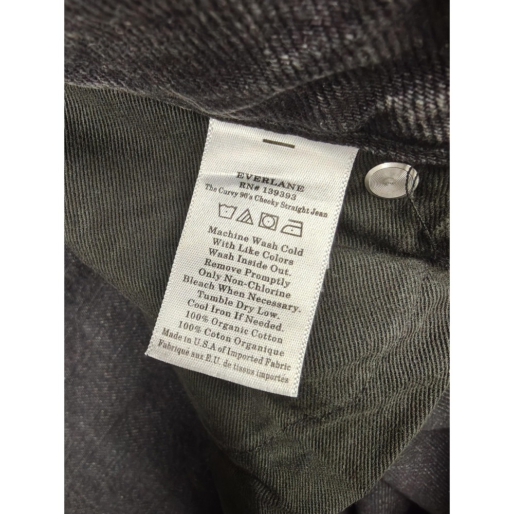 Everlane The Curvy 90s Cheeky Straight Jeans Womens 30 High Rise Black Denim New - Picture 5 of 12